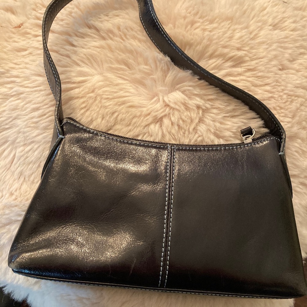 Nordstrom Brand black leather purse with matching wallet